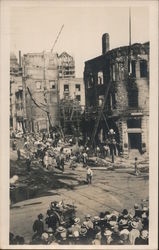 Bombing Ruins of the Times Building, 1st and Broadway,October 1, 1910 Postcard