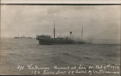 S.S. Volturno, Burnt at Sea - October 16, 1913 Postcard