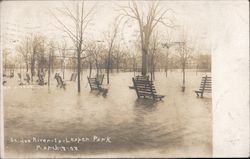 St. Joe River Flood - Leeper Park - March 8, 1908 Postcard