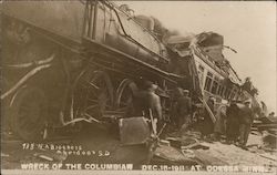 Wreck of the Columbian Dec. 18, 1911 at Odessa Mine Postcard