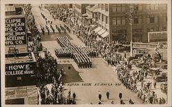 Human Cross - Knights Templar Parade 1925 Postcard
