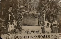 Bushels of Roses Float Postcard