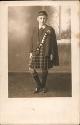 Scottish Boy in Kilt Postcard