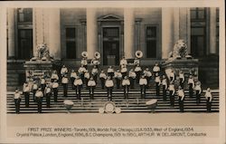 Marching band - First Prize Winners - Arthur W. Delamont, Conductor Canada Performers & Groups Postcard Postcard Postcard