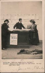 Sheet Music, Young lady: "Have you kissed me by moonlight?" Postcard