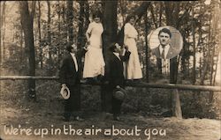 We're up in the air about you Postcard