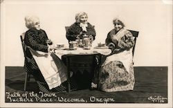 Talk of the Town, Tuckers' Place - Three Ladies Having Tea Wecoma, OR Dolls Christian Postcard Postcard Postcard