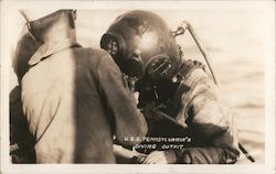 USS Pennsylvania's Diving Outfit Postcard