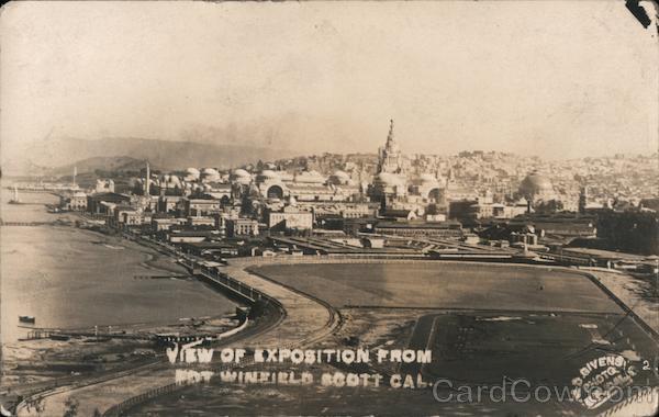 View of Exposition from Fort Winfield Scott San Francisco California