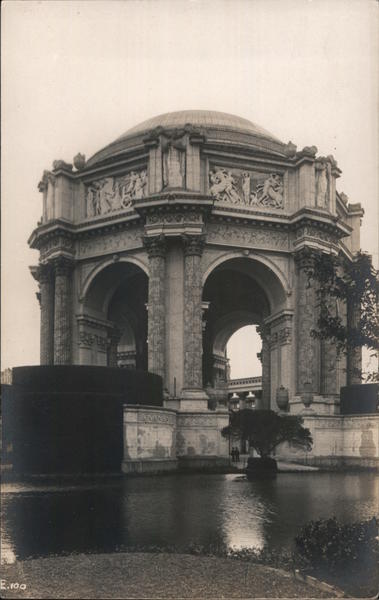 Dome, Hedge, and Lagoon, Palace of Fine Arts San Francisco California