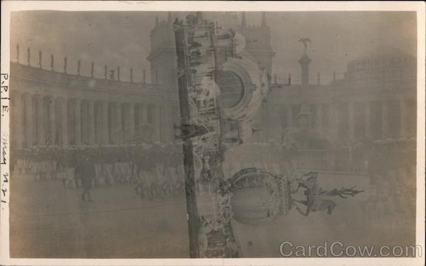 Double Exposure of Panama–Pacific International Exposition Buildings San Francisco California