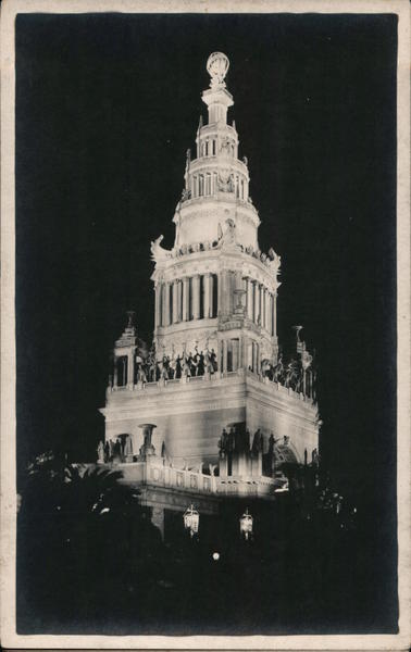 Tower of Jewels at Night, Panama-Pacific International Exposition San Francisco California