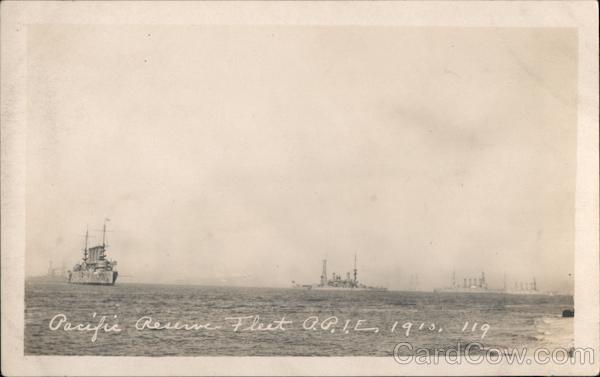 Pacific reserve fleet ships 1915 PPIE San Francisco California
