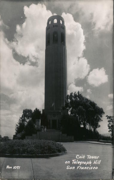 Coit Tower on Telegraph Hill San Francisco California