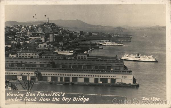 Viewing San Francisco's Water Front from the Bay Bridge California