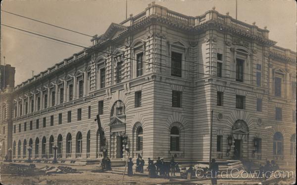 Refugees at Post Office After the Earthquake San Francisco California