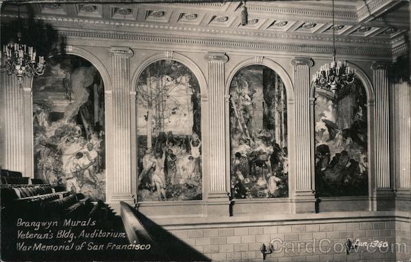 Brangwyn Murals Veteran's Bldg. Auditorium War Memorial San Francisco California