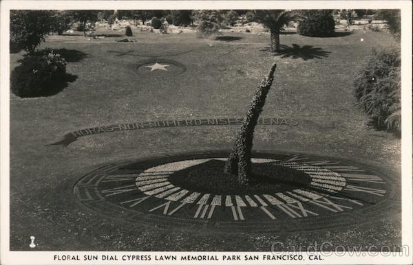 Floral Sun Dial, Cypress Lawn Memorial Park Colma California