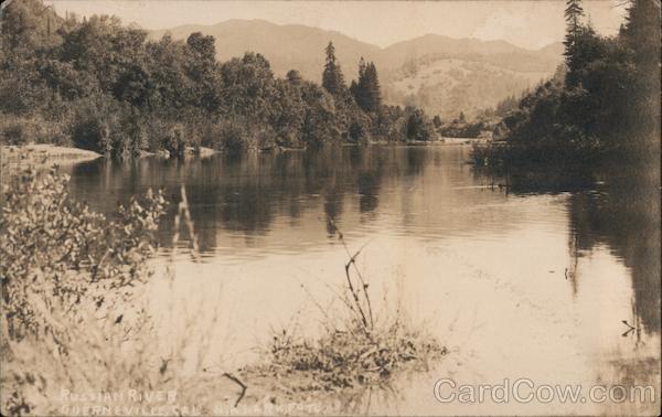Looking Along Russian River Guerneville California