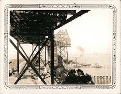 San Francisco – Oakland Bay Bridge Under Construction Original Photograph