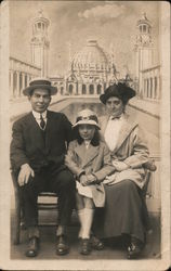 Studio: Family of Three at the Panama-Pacific International Exposition Postcard