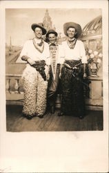 Studio: Men dressed as cowboys, PPIE Postcard