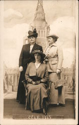 Studio: Three Women Having Their Picture Made at Panama-Pacific Expo Postcard