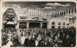 Crowds on The Zone Pan-Pac Int Exposition 1915 Postcard