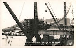 Center Anchorage - S.F. - Oakland Bay Bridge Postcard