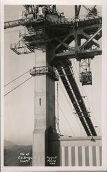 Top of Golden Gate Bridge Tower Postcard