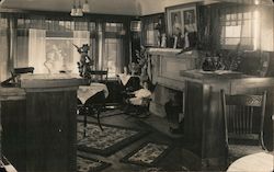 Victorian Home Interior Full of Art & Accoutrements Postcard