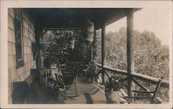 Rustic Porch, Probably near San Francisco Postcard