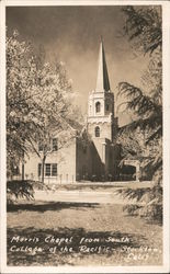 Morris Chapel from South College of the Pacific Stockton, CA Postcard Postcard Postcard
