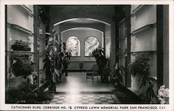 Catacombs Bldg. Corridor No. 12 Cypress Lawn Memorial Park Postcard