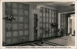 Interior, New Columbarium -Cypress Lawn Memorial Park Postcard