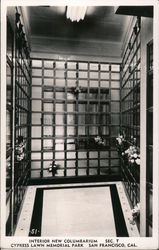 Interior New Columbarium Sec. T Cypress Lawn Memorial Park Postcard
