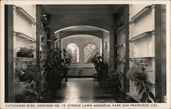 Catacombs Bldg. Corridor No. 12 Cypress Lawn Memorial Park Postcard