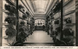 Interior - New Memorial Columbarium, Cypress Lawn Memorial Park Postcard