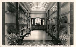 Catacombs Bldg. Corridor No. 10, Cypress Lawn Memorial Park Postcard