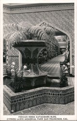 Persian Room Catacombs Bldg., Cypress Lawn Memorial Park Postcard