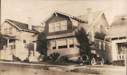 Row of Craftsman Style Houses Postcard