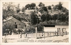 Swimming Pool at Angels Camp Postcard