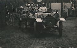 Car Full of People, Placerville Pennant Postcard