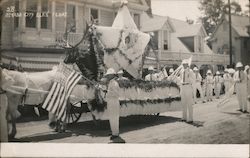 Nevada City Elk's Float July 4, 1908 Postcard