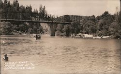Russian River Motor Boat Postcard