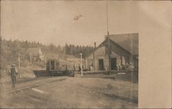 Train Depot Postcard