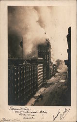 Palace Hotel, Monadnock, Examiner and Call Buildings -Earthquake Fire 1906 Postcard