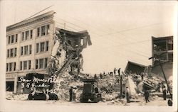 San Marco Bldg - Santa Barbara Earthquake June 29, 1925 Postcard