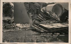Light-House Tower Sta. Barbara Earth Quake. 6-29-25 Postcard