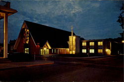 Baptist Church At Evening Postcard